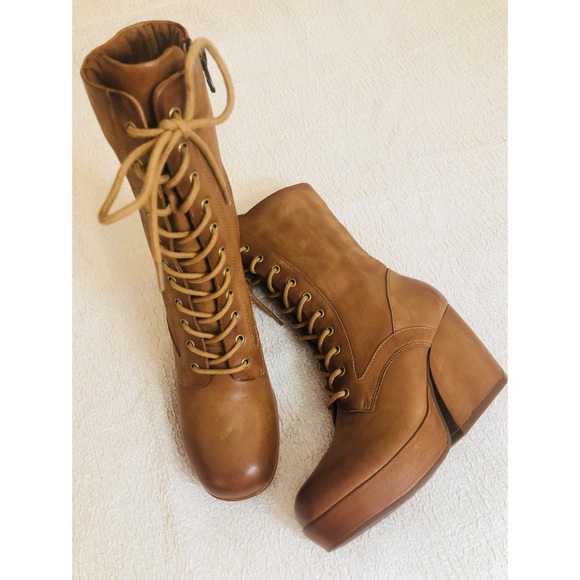 Kork-Ease Shoes - Kork-Ease Chunky Heel Leather Lace-up Boots